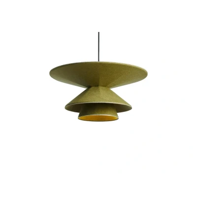 Image of LOOM DESIGN Morphic LED pendant light, green, felt, Ø 50 cm