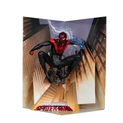 Image of McFarlane Marvel Spider Man 1:10th Scale Collectible with Scene (Miles Morales: #1) Toys