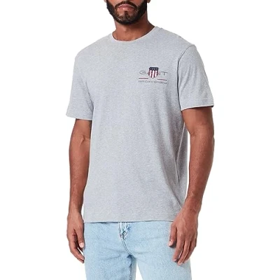 Image of GANT Men&#039;s REG Archive Shield EMB SS T Shirt, White, 3XL