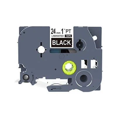 Image of IDIK White on Black Label Tape TZ355 TZe355 Compatible for Brother P Touch 24mm 8m