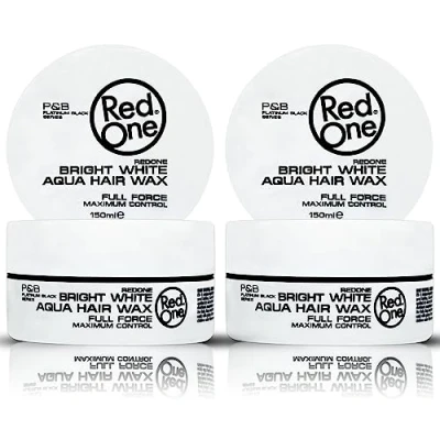 Image of RedOne Hair Styling Aqua Wax White 150 ml Ultra Hold Gel Peach Scent Maximum Control 2 PCS
