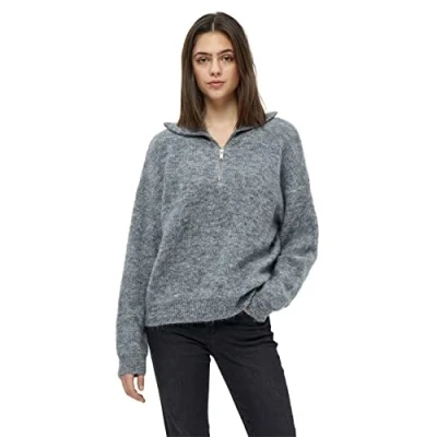 Image of Desires Women&#039;s Juna Zipper Pullover 8288 Dark Grey Melange S