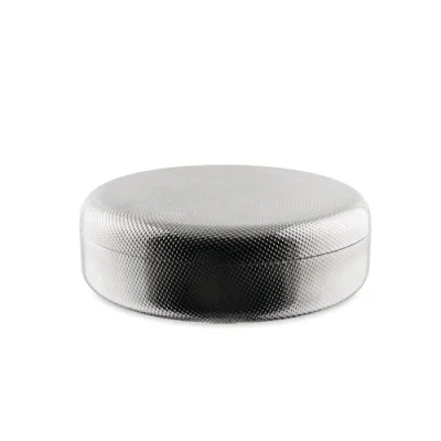 Image of Alessi Extra Ordinary Texture JM01/23 T Minimal Design Container, Lid in 18/10 Stainless Steel with Decoration, Embossed granulate, 23 cm