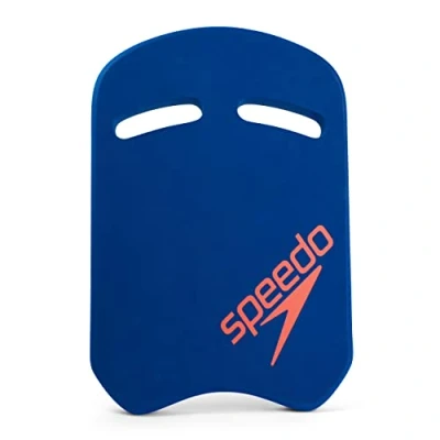 Image of Speedo Unisex Swimming Kickboard Comfortable Waterproof Design Build Lower Body Strength, Fluro Tangerine/Blue Flame, One Size