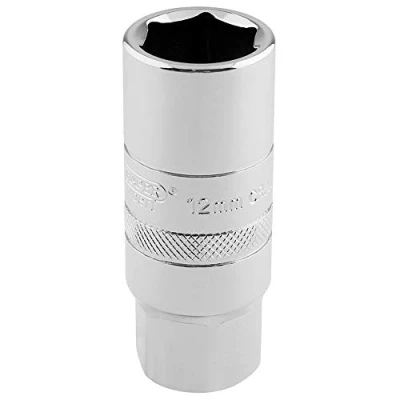 Image of Draper 12mm Thread 6 Point Spark Plug Socket, 1/2&quot; Sq. Dr., 18mm