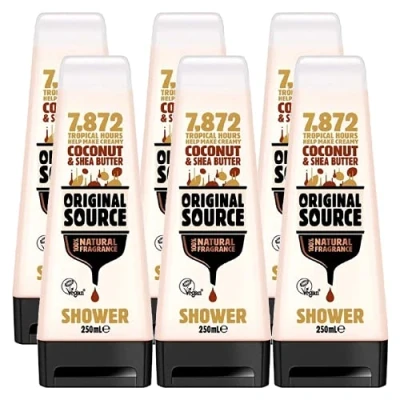 Image of Original Source Moisturising Coconut &amp; Shea Butter Shower Gel 250ml (PACK OF 6)