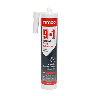 Image of TIMCO 9 in 1 Instant Grab Adhesive White 290ml
