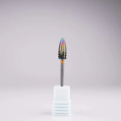 Image of New* Apex® Professional Tungsten Carbide Electric Nail Drill Bit 3/32 inch, 2.35mm Shank for Gels, Acrylics, Art, Manicure, Pedicure, Salon Nails (Typhoon Rainbow) (2X Coarse)