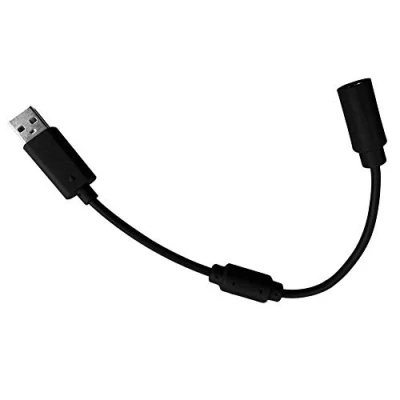Image of Replacement Dongle USB Controller Breakaway Cable Cord Game Adapter for Xbox 360 PC Wired Rock Band and Guitar Hero Black
