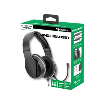 Image of Subsonic Black Gaming Headset with Microphone for Xbox X Series Accessory (Xbox X)