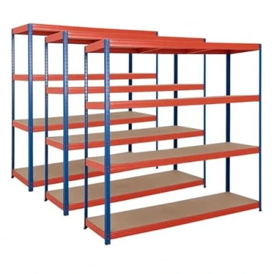 Image of BiGDUG Industrial Shelving Set 300kg UDL 4 Tier Racking (Pack of 3, 1780H x 1800W 600D mm)
