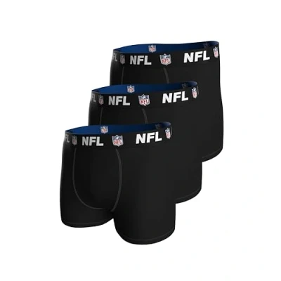 Image of NFL Men&#039;s Shield 3pk Boxers, Black, L EU