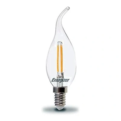 Image of Energizer LED Bent Tip Candle SES E14 2.4W = 25W Warm White Chandelier Bulb