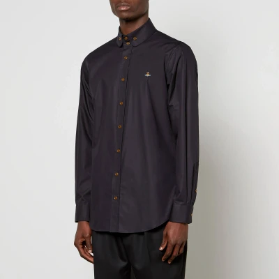Image of Vivienne Westwood Button Krall Unisex Buttondown blouse, Size: 36, Black