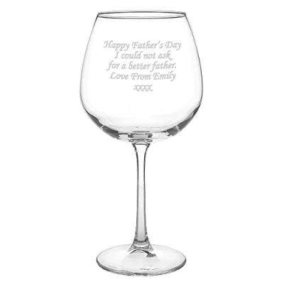 Image of Personalised Engraved Large Wine Glass For A Whole Bottle!