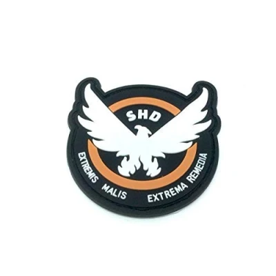 Image of The Division SHD Extremis Malis Extrema Remedia Wings Airsoft Paintball PVC Morale Team Patch