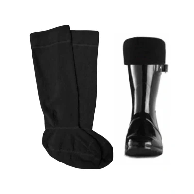Image of 989Zé ENZO Mens Fleece Wellie Socks Adult Welly Wellington Boot Thermal Liners Warm Outdoor Sock One Size 6 11 (Black, Size)