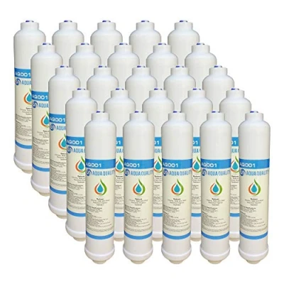 Image of Aqua Quality Inline Fridge Water Filters Compatible with Samsung, Daewoo, LG, Kenwood, Hotpoint, and More! Removes Chlorine Taste Odour Enjoy Great Tasting (25 Pack)