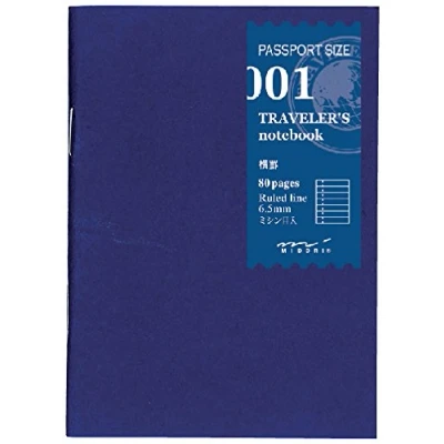Image of Midori Traveler&#039;s Notebook (Refill 001) Ruled Passport Size