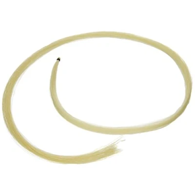 Image of Two(2) Hanks of 31 31.5 Inch Genuine Mongolian Horse Hair, Natural White Color