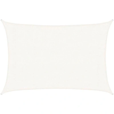 Image of vidaXL Sunshade Sail 160 g/m² White 3x5 m HDPE