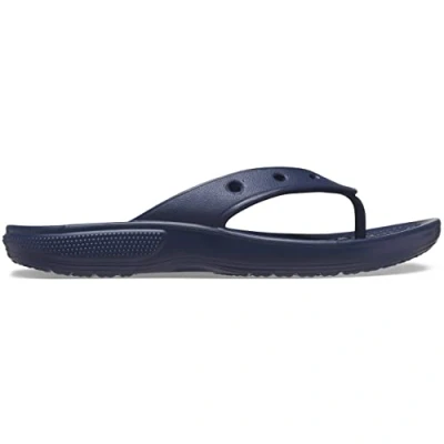 Image of Crocs Unisex Classic Flip flops, Navy, 7 UK Men/ 8 Women