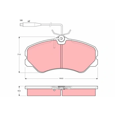 Image of 0000009939028, 0000009940092, 71770968, 9940566, 9940999 Brake pad set TRW GDB447 FIAT: Ducato I Van, Platform/Chassis