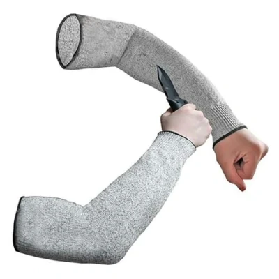 Image of Cut Resistant Safety Arm Sleeves, Level 5 Protection Work Wrist Sleeve Gloves Anti Guard Bracers Protector Forearm For Arms Elbows Skin (35cm)…
