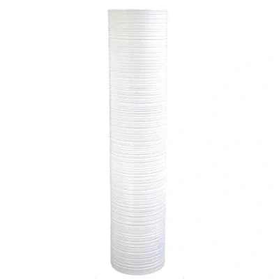 Image of Leewadee Large White Home Decor Floor Vase Wooden 90 cm Tall Farmhouse Flower Holder For Fake Plant And Pampas Grass
