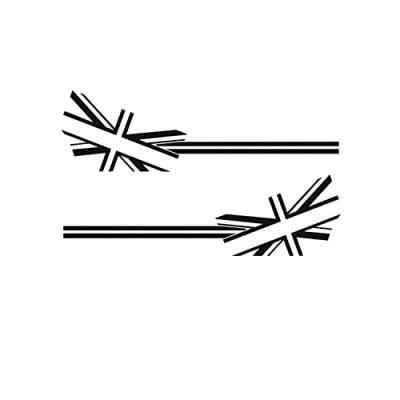 Image of VIdisp Union Jack Flag Door Side Stripe Sticker Decal,Fit for MINI Cooper R56 F56 R50 R53 R55 R57 R58 R59 R60 R61 F55 F60 F54 (black)