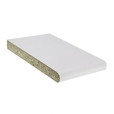 Image of White, 250mm 1.36m Long Laminate Window Board Cill Moisture Resistant 23mm Chipboard UPVC Plastic Internal Sill Polyboard Duraboard