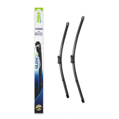 Image of 99162890100 Wiper blade VALEO SILENCIO X.TRM 577820 580, 530mm Front Beam with spoiler for left hand drive vehicles Pin Fixing