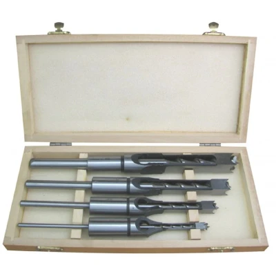 Image of Charnwood MCCSET4 Hollow Mortice Chisel &amp; Bit Set 1/4&quot;, 3/8&quot;, 1/2&quot; 5/8&quot;
