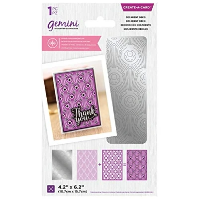 Image of Gemini Double Sided Layerable Create a Card Die Decadent Deco, Silver, One Size, GEM DSD CAD DEC