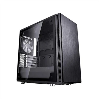 Image of Fractal Design Define Mini C Tower Computer Case mATX Optimized For High Airflow And 2x Dynamic X2 GP 12 120mm Silent Fans included PSU Shroud Tempered Glass Black