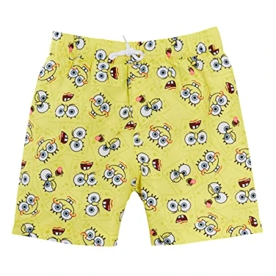 Image of SPONGEBOB SQUAREPANTS Swim Shorts 4 5 Years Yellow