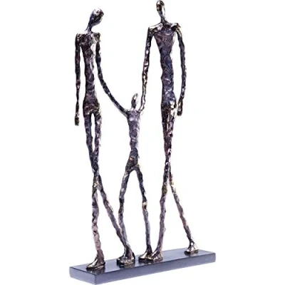 Image of Kare Design Deco Figurin Elements Happy Family, Grey, Room Decor, Decorative Home Accessories for Living Room, Bedroom, Hallway, 47x31x8 cm (H/W/D)