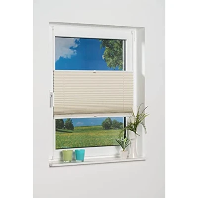 Image of K home Pleated Blackout Blind, Polyester, Chocolate, 50 x 130 (W L)