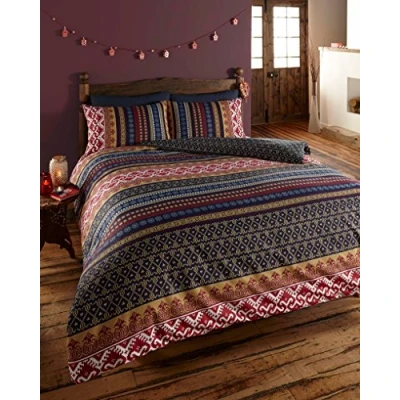 Image of ETHNIC INDIAN PRINT BEDDING QUILT COVER BED SET WITH PILLOW CASES (king)