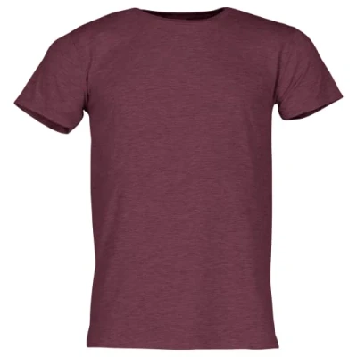 Image of Fruit of the Loom iconic T shirt, sizes S 5XL, Burgundy mottled,
