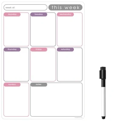 Image of TMS A4 Magnetic Weekly Planner Whiteboard for Fridge Dry Wipe Calendar, Meal Planner, or Memo Board Plan Family Business Tasks Erase to Do List Magnet with 1 Pen [30 x 21cm]