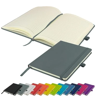 Image of SAVVY BEE A5 Notebook Writing Pad New Lined Hardback Journal Notepad Notes Diary (Grey)