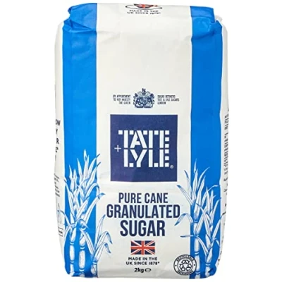 Image of Tate &amp; Lyle TS 150002 Granulated Pure Cane Sugar Bag, 2kg, White