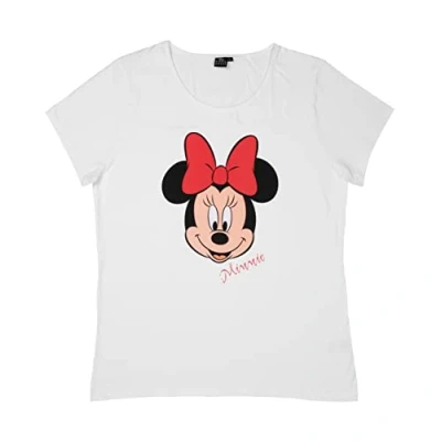 Image of Disney Minnie Mouse T Shirt for Women Top White, XXL