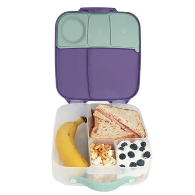 Image of b.box Lunchbox Jumbo Bento Box with 4 Compartments (2 Leakproof), Removable Divider, Gel Cold Pack Ideal for School From 3+ 1L capacity