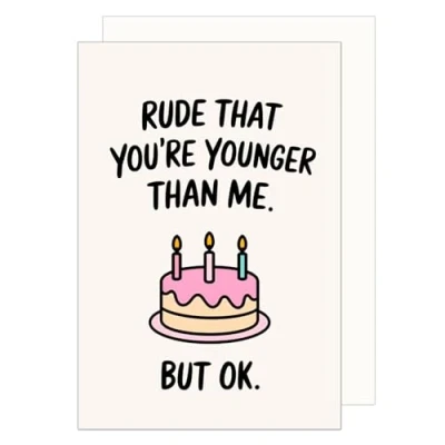 Image of Edition Seidel Premium Birthday Card with Envelope. Greeting Saying Man Woman Cake Funny Humour (G3698 SW024)