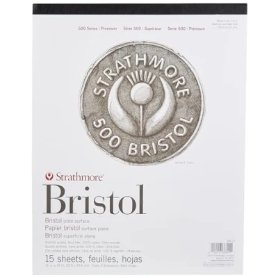 Image of Strathmore 500 Series Bristol, Paper, Plate, 2 Ply, 11x14