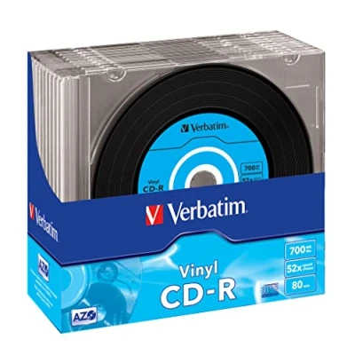 Image of Verbatim 43426 52x Vinyl CD R Slim Case 10 Pack