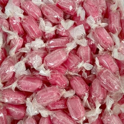 Image of Sherbet Strawberries (Wrapped) 700g Re Sealable Pouch by The Gourmet Sweet Company