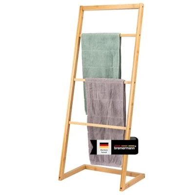 Image of bremermann Bamboo Towel Rail 4 Bar Rack